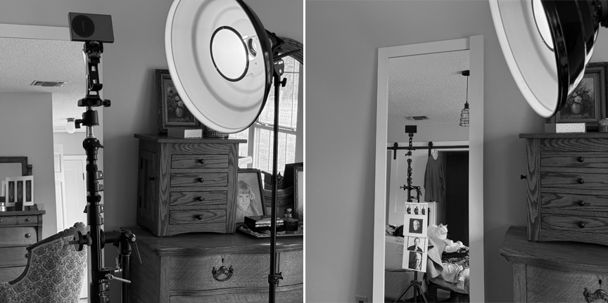 Beauty dish set up photos.