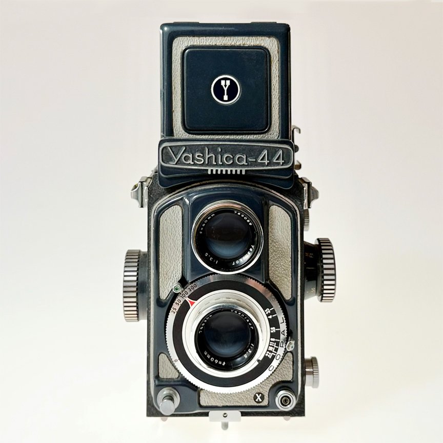 Yashica 44 still life photographed on the Flashpoint shooting table.
